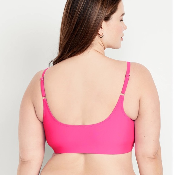 NWT OLD NAVY Scoop-Neck Bikini Swim Top  Color: Polarized Pink low scoop - Picture 7 of 9